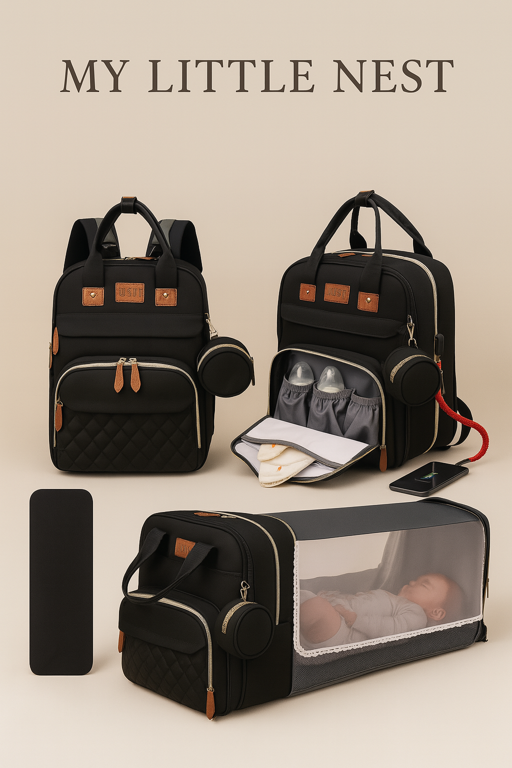 Sac à langer "Baby Traveler™" - My Little Nest ☀️ SOLDES D’ÉTÉ -25% ! 👶