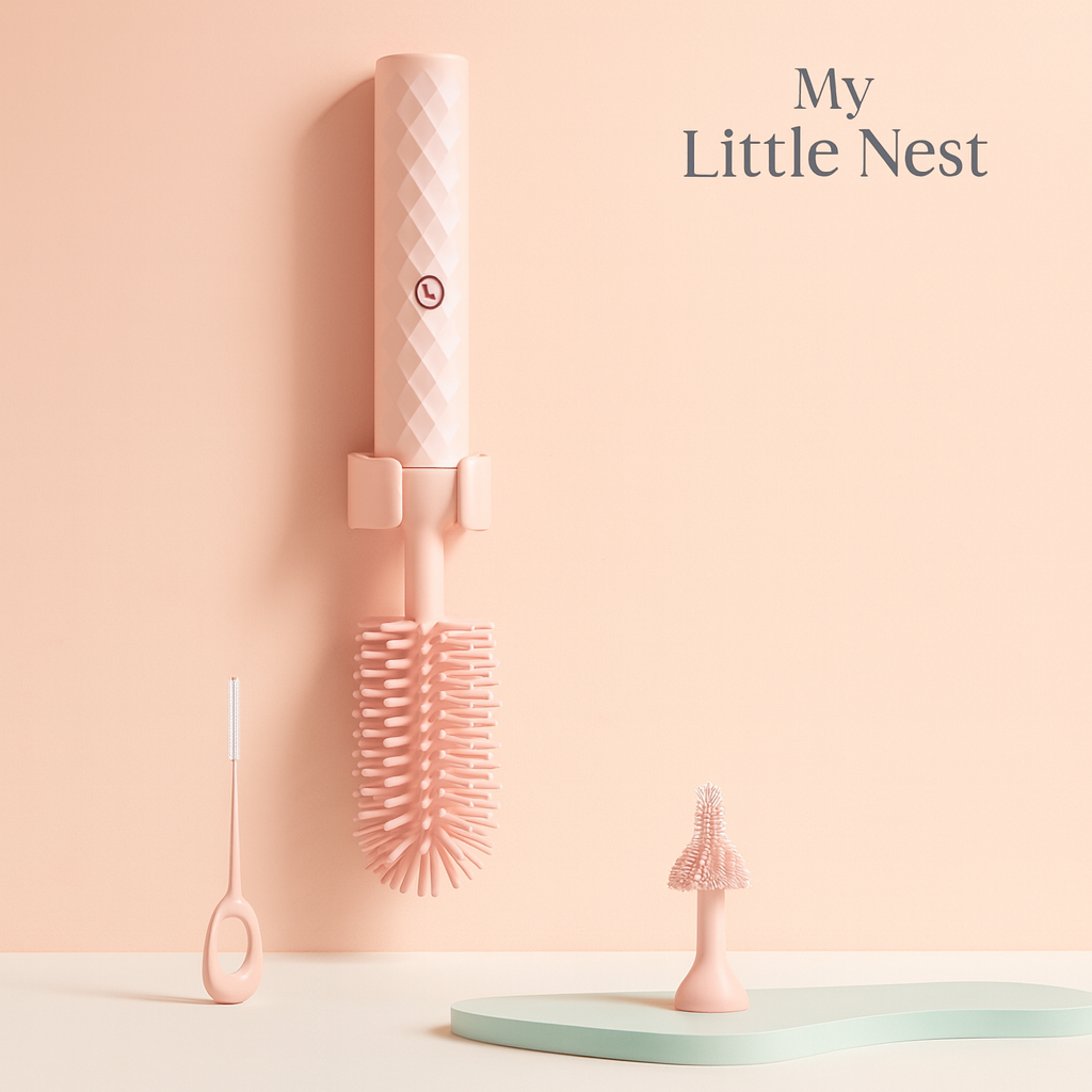 MLNBrush™ – My Little Nest : La Brosse Électrique Qui Nettoie Vos Biberons en 10 Secondes
