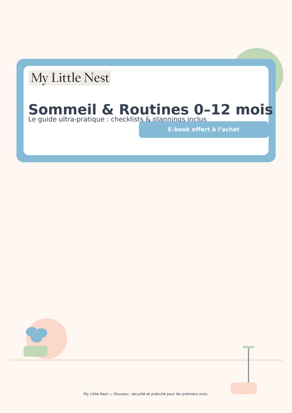 E-Book "Sommeil & Routines 0-12 mois" - My Little Nest